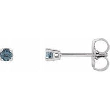 Load image into Gallery viewer, 14k Gold Birthstone Children's Studs