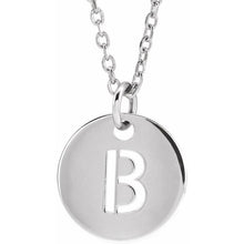 Load image into Gallery viewer, 14K Gold Initial Disc Necklace
