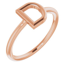 Load image into Gallery viewer, 14K Gold Initial Ring