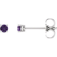 Load image into Gallery viewer, 14k Gold Birthstone Children's Studs