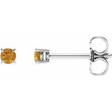 Load image into Gallery viewer, 14k Gold Birthstone Children's Studs