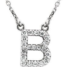 Load image into Gallery viewer, 14K Gold Diamond Initial Pendant