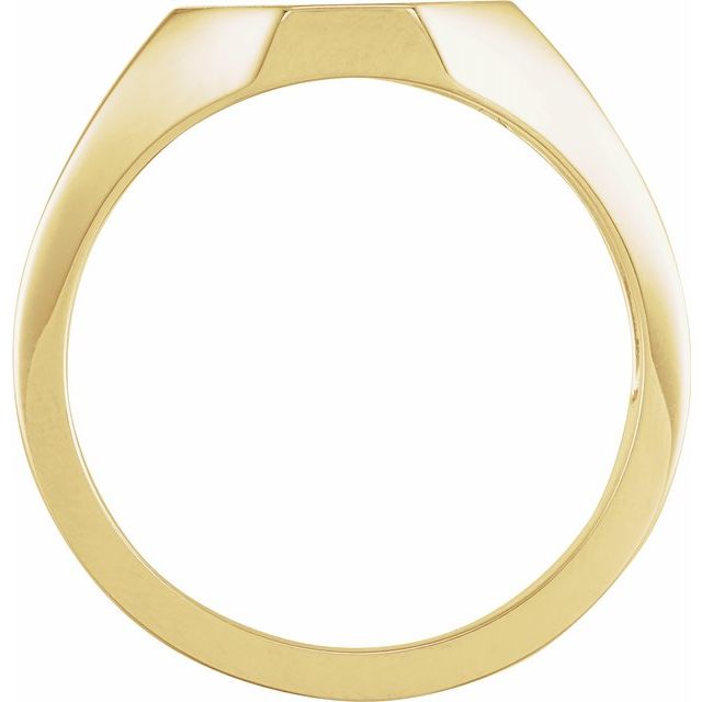 14K Gold 12.4x12.1 mm Men's Octagon Signet Ring – Wachler Diamonds