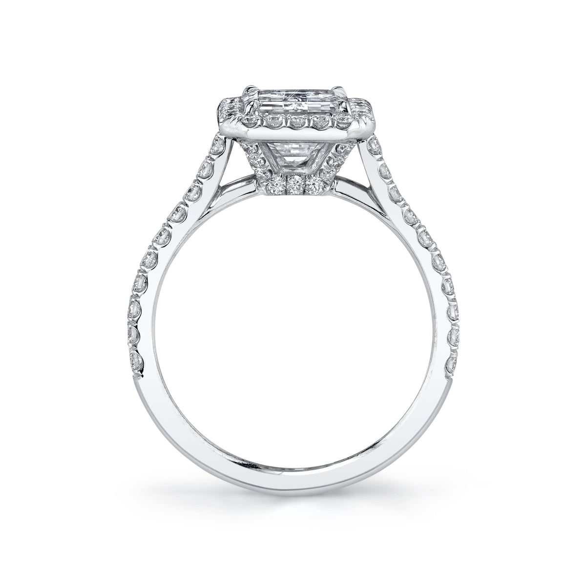 Elongated Cushion Halo Engagement Ring – Wachler Diamonds