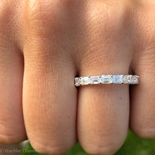 Load image into Gallery viewer, Emerald Cut East to West Halfway Band 1.25 CT