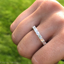 Load image into Gallery viewer, Emerald Cut East to West Halfway Band 1.25 CT