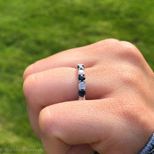 Load image into Gallery viewer, Diamond & Sapphire Eternity Band