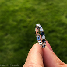 Load image into Gallery viewer, Diamond & Sapphire Eternity Band