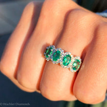 Load image into Gallery viewer, Wachler Emerald Halo Band