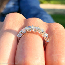 Load image into Gallery viewer, Wachler "U" Shape Asscher Cut Half Way Band 2.8ct