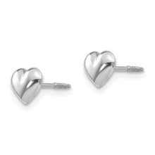 Load image into Gallery viewer, 14k Gold Puffy Heart Children's Earrings