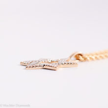 Load image into Gallery viewer, Star of David 14k Gold & Diamond Necklace