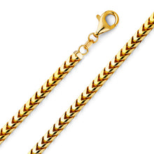 Load image into Gallery viewer, 14k Gold 3mm Franco Chain