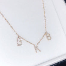 Load image into Gallery viewer, 14K Gold Diamond 3-Initial Pendant