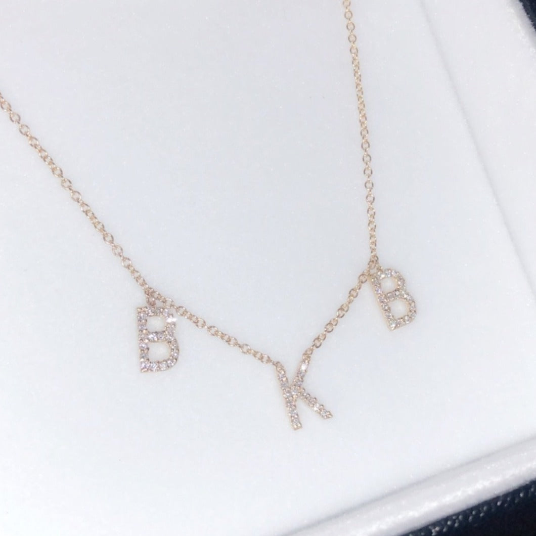 3 letter diamond pendant Clearance