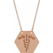Load image into Gallery viewer, 14K Gold Engraveable Medical Identification 18" Necklace