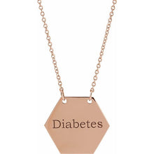 Load image into Gallery viewer, 14K Gold Engraveable Medical Identification 18" Necklace