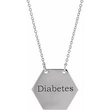 Load image into Gallery viewer, 14K Gold Engraveable Medical Identification 18" Necklace