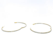 Load image into Gallery viewer, Diamond Hoop Earrings 14kt Yellow Gold 4.15ct TW