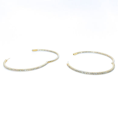 Diamond Hoop Earrings 14kt Yellow Gold 4.15ct TW