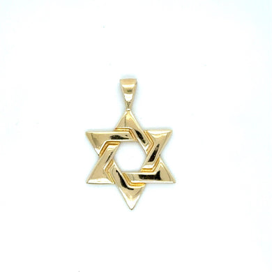 14k Gold Star of David Pendant