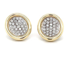 Load image into Gallery viewer, 14K Yellow Gold Earrings With 58 Round Diamonds, 2.30TW