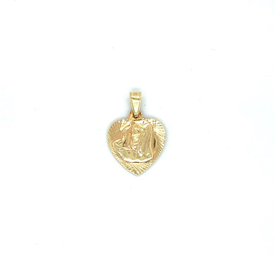 14k Yellow Gold Mother Mary Pendant