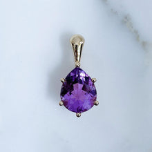 Load image into Gallery viewer, Amethyst Pendant 14k Yellow Gold