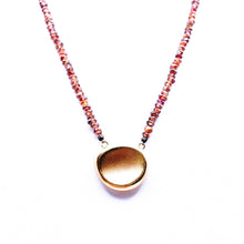 Load image into Gallery viewer, 14kt Gold Pendant with Tourmaline Bead Necklace