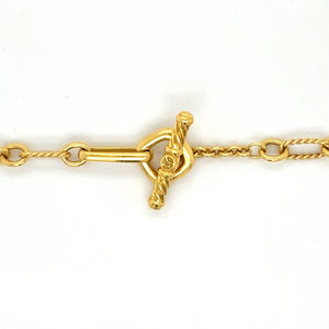 David Yurman Citrine 18k Yellow Gold Toggle Necklace