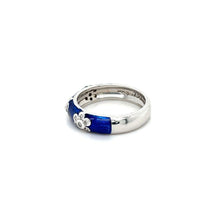 Load image into Gallery viewer, Hidalgo Enamel Ring in 18k White Gold with Diamonds