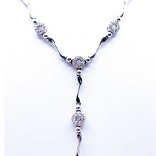 Load image into Gallery viewer, Diamond Lariat Necklace 14kt White Gold .84ct TW