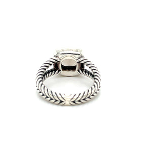 DAVID YURMAN Sterling Silver Smoky Quartz Diamond Halo