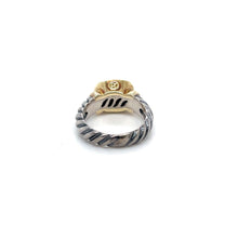 Load image into Gallery viewer, David Yurman Onyx 14k Yellow Gold &amp; Sterling Silver Ring