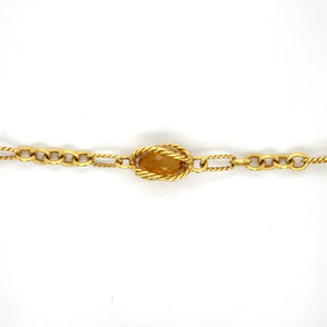 David Yurman Citrine 18k Yellow Gold Toggle Necklace