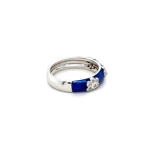 Load image into Gallery viewer, Hidalgo Enamel Ring in 18k White Gold with Diamonds