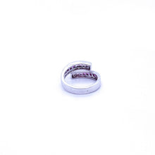 Load image into Gallery viewer, Pink Sapphire Bypass Ring in 14kt White Gold