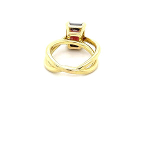 18K Yellow Gold Ring With Pink Tourmaline Made By Jose Hess