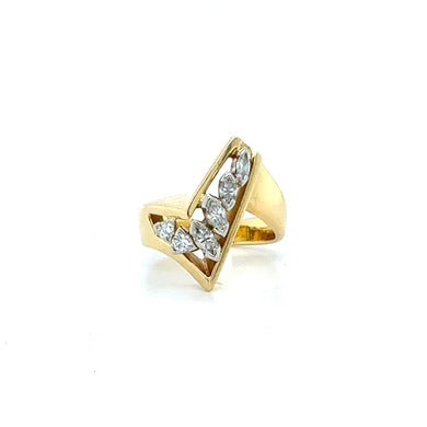 18k Diamond Ring with Diamonds Size 6.5 Wachler Original