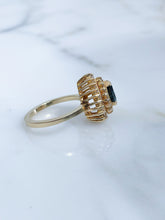 Load image into Gallery viewer, Vintage Cocktail Ring, 14k Yellow Gold, Sapphire, Diamond