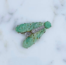 Load image into Gallery viewer, Jade Dragonfly Diamond Pin