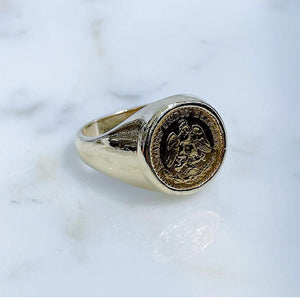Vintage Coin Ring, 14k Yellow Gold