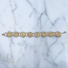 Load image into Gallery viewer, Vintage Coin Bracelet, 14k Yellow Gold