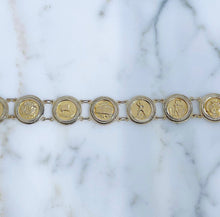 Load image into Gallery viewer, Vintage Coin Bracelet, 14k Yellow Gold