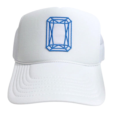 Wachler Radiant Cut White & Blue Hat