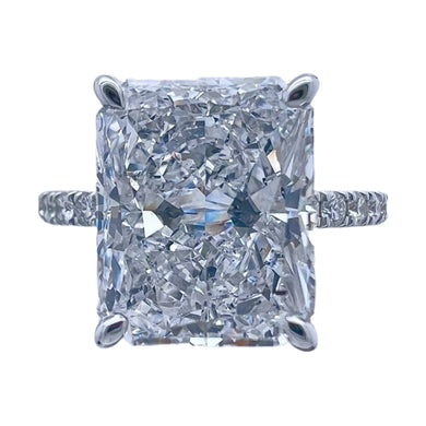 4.58 Carat Radiant Cut Hidden Halo GIA