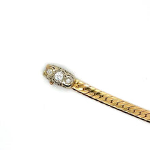 Load image into Gallery viewer, 14k Yellow Gold Vintage Style Diamond Bracelet 7in LONG