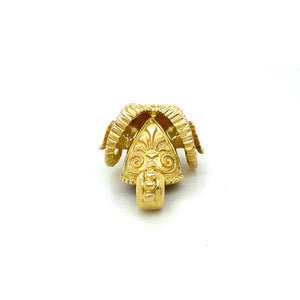 18k Gold Ram Pendant