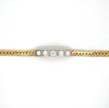 Load image into Gallery viewer, 14k Yellow Gold Vintage Style Diamond Bracelet 7in LONG