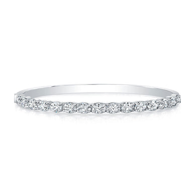 Bangle Hinge East West Oval Diamond Bracelet, Bracelet,  - [Wachler]